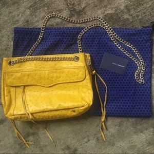 Rebecca Minkoff Yellow Ostrich Leather Purse